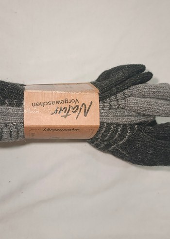 Gri Alpaka 2 li Yün Erkek Çorap - Görsel 2