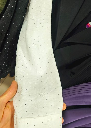 Beyaz Pamuklu Düğmeli Kadın Gömlek ve etekli takım - Görsel 5