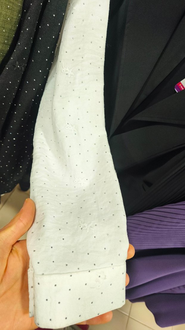 Beyaz Pamuklu Düğmeli Kadın Gömlek ve etekli takım - Görsel 5