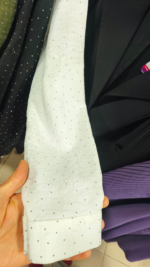 Beyaz Pamuklu Düğmeli Kadın Gömlek ve etekli takım - Görsel 4