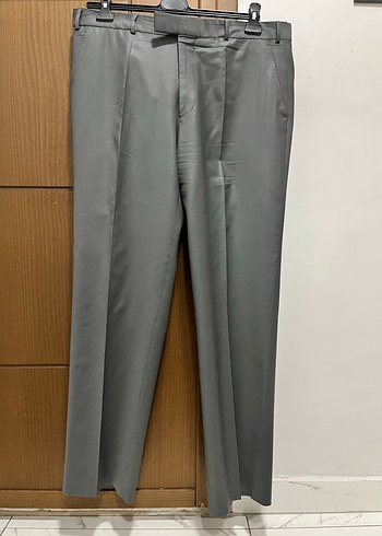 Gri Erkek Takım Elbise Ceket Notch Yaka Ve Pantolon - Görsel 5