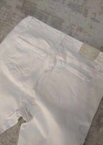 Kadın Beyaz Denim Pantolon - Görsel 2