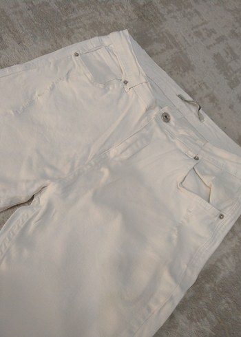 Kadın Beyaz Denim Pantolon - Görsel 3