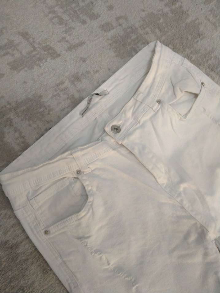 Kadın Beyaz Denim Pantolon - Görsel 5