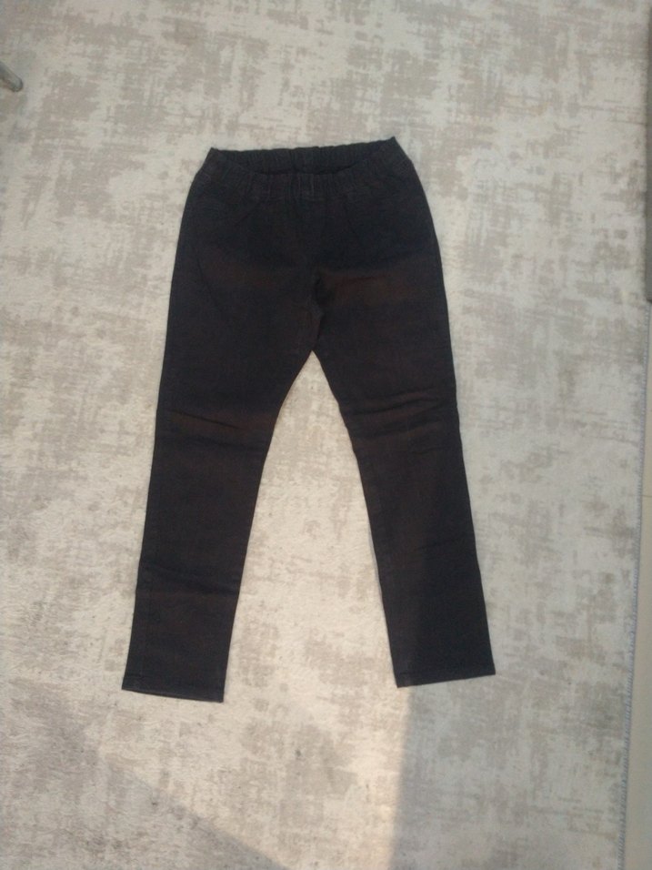 Kadın Siyah Denim Kumaş Pantolon - Görsel 4