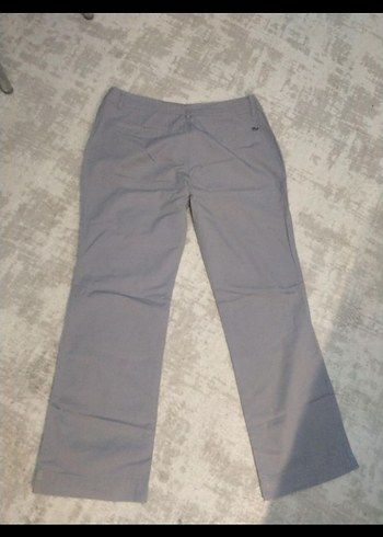 Gri Kadın Mini Pamuklu Kumaş Chino Pantolon - Görsel 3