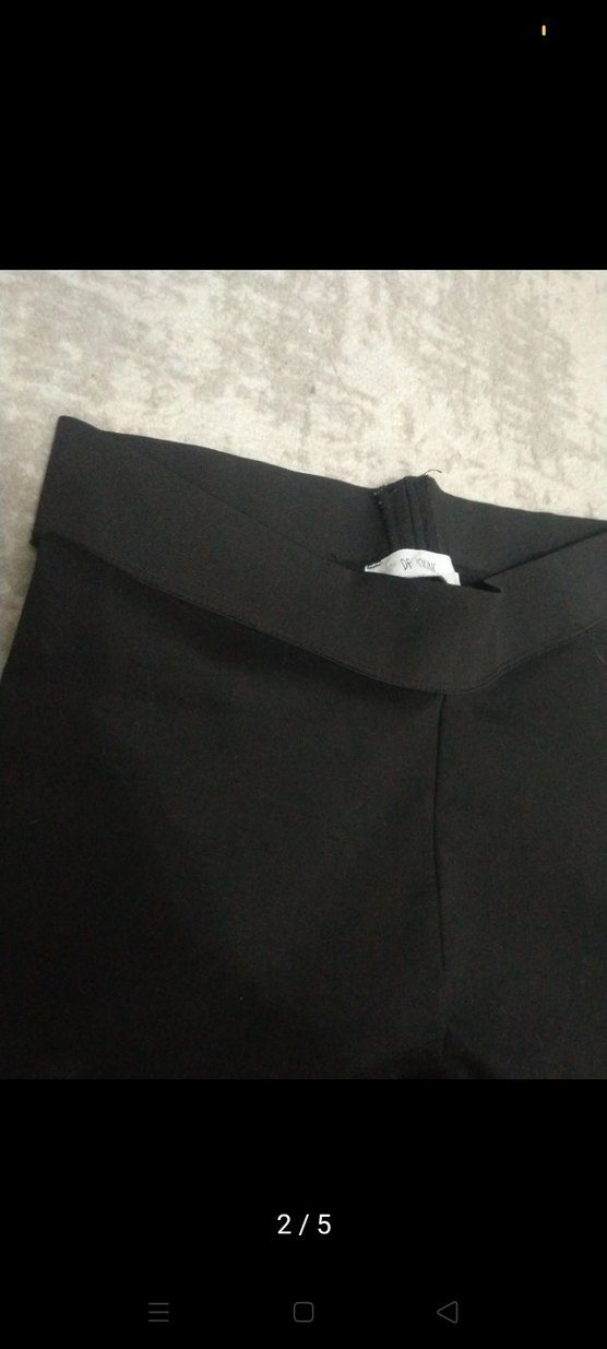 Siyah Kadın kalın Spor Tayt Elastik Bel - Görsel 2