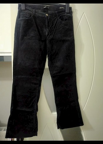 Defacto Siyah Kadın Kadife Pantolon - Görsel 3