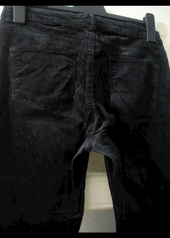 Defacto Siyah Kadın Kadife Pantolon - Görsel 7