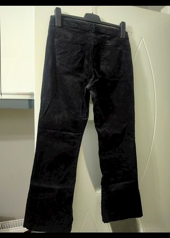 Defacto Siyah Kadın Kadife Pantolon - Görsel 4