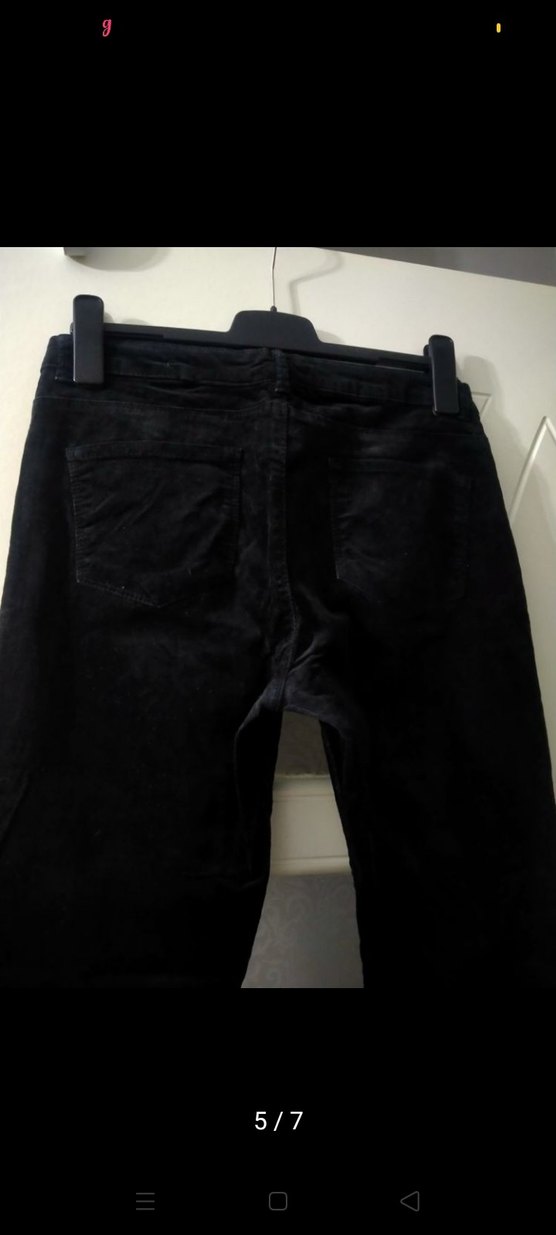 Defacto Siyah Kadın Kadife Pantolon - Görsel 5