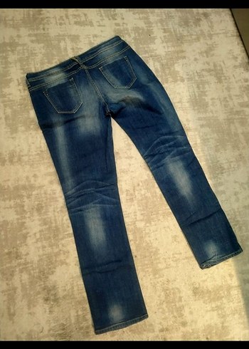 Kadın Mavi Skinny Denim Pantolon - Görsel 4
