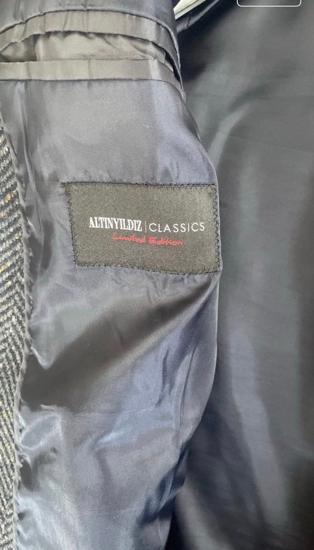 Düğmeli Gri Erkek Midi Yün Kaban - Görsel 4