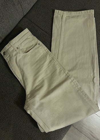 Bej ZW Wide Leg Yüksek Bel - Görsel 4