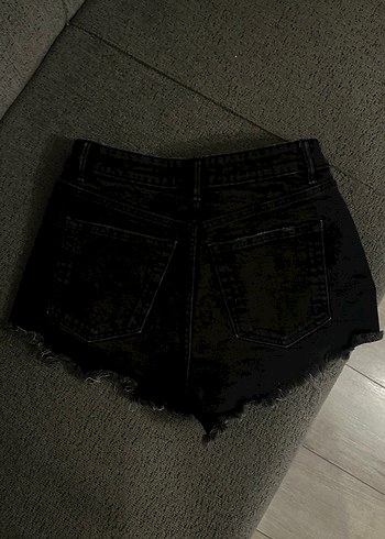 siyah denim mini şort zara - Görsel 4