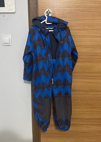 Erkek Bebek Mavi Bağlama Desenli Tulum - Görsel 4