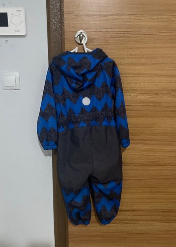 Erkek Bebek Mavi Bağlama Desenli Tulum - Görsel 3