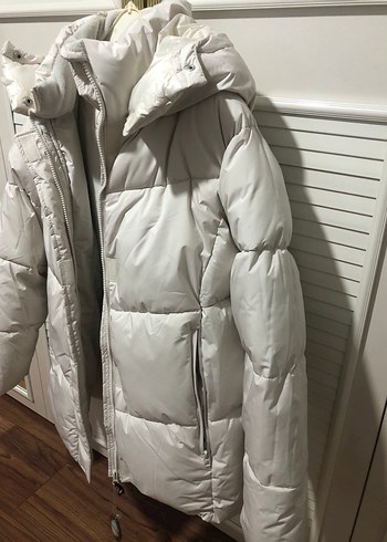 Beyaz Puff Mont Kadın Street Wear - Görsel 4