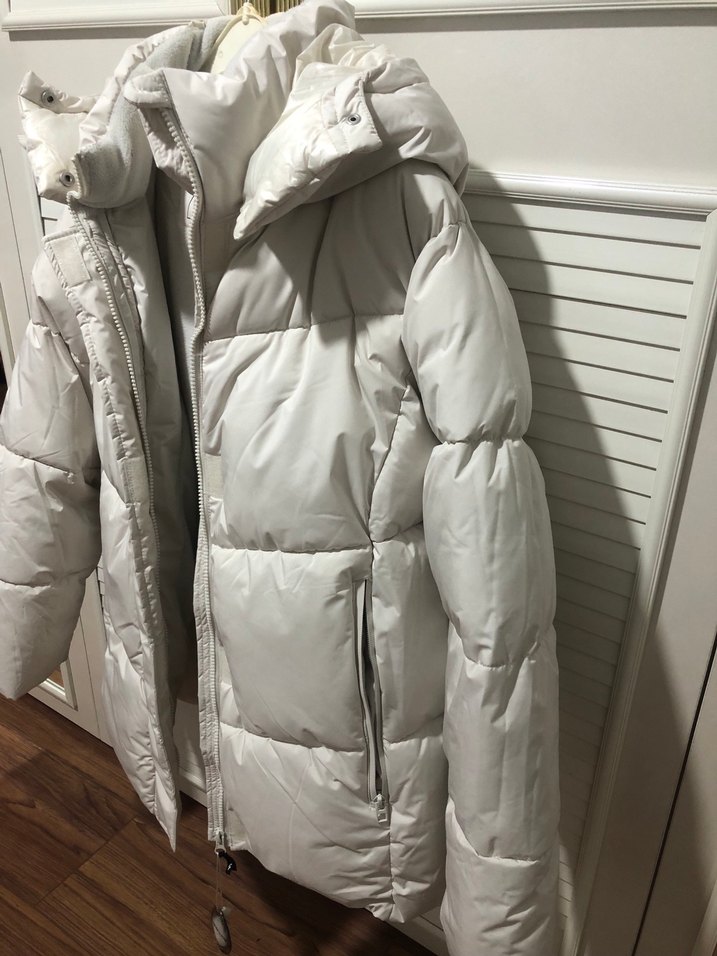 Beyaz Puff Mont Kadın Street Wear - Görsel 4