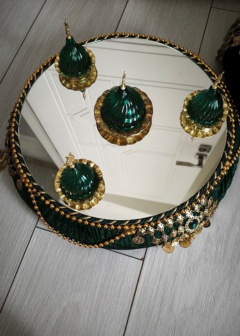 Yeşil Kadife kına  Sepet  seti - Görsel 2