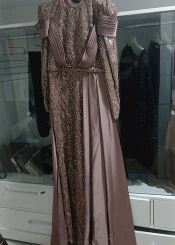 Düğün için tesettur  abiye Elbise - Görsel 3