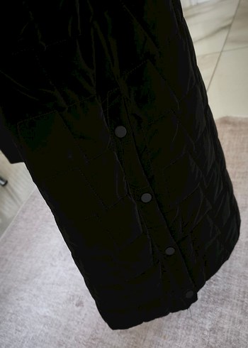 Siyah Kadın Uzun Kürklü Kışlık Mont - Görsel 4