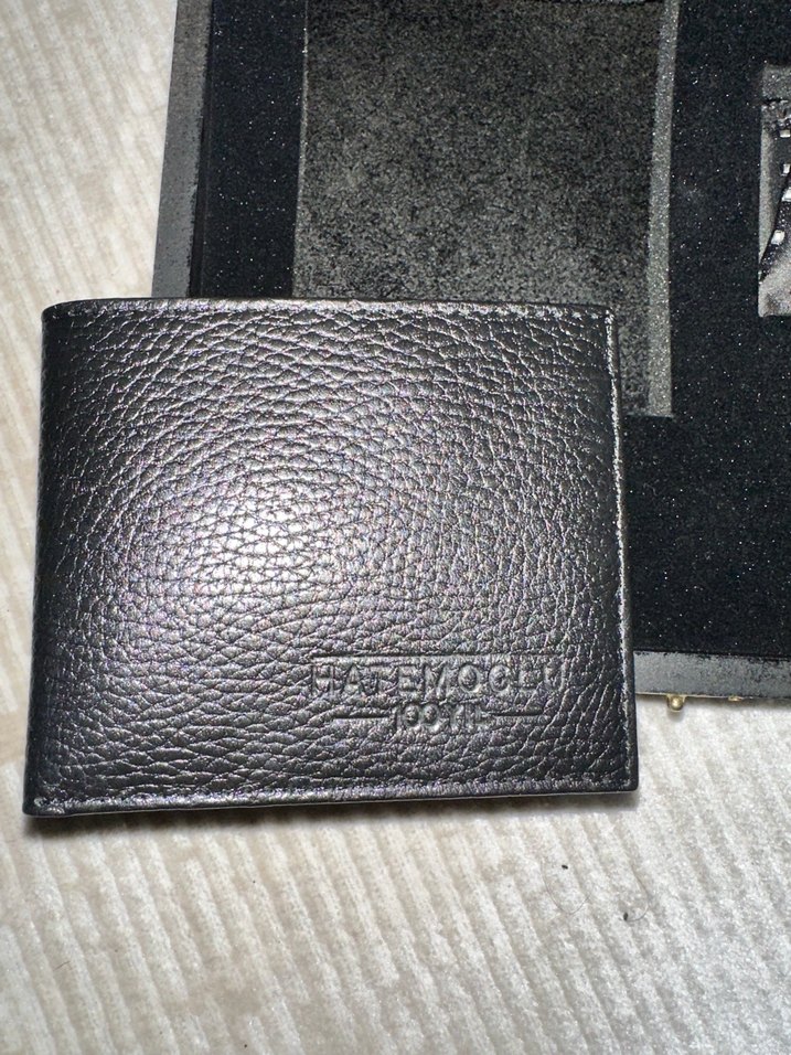 Deri Siyah Erkek Cüzdan ve Kartlık Seti - Görsel 4