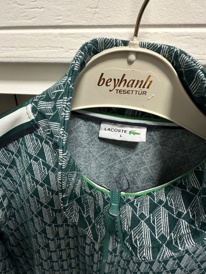 Yeşil desenli lacoste  erkek Eşofman Takımı - Görsel 4