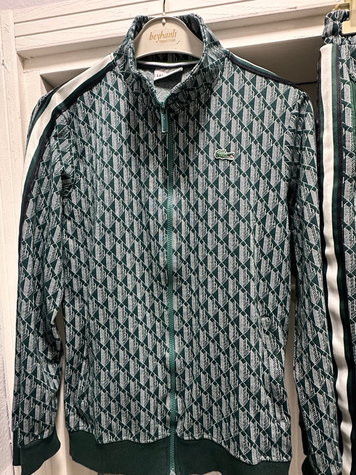 Yeşil desenli lacoste  erkek Eşofman Takımı - Görsel 5