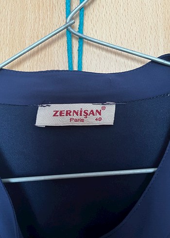 Lacivert Dantel Detaylı Uzun Hamile Kabanı - Görsel 2