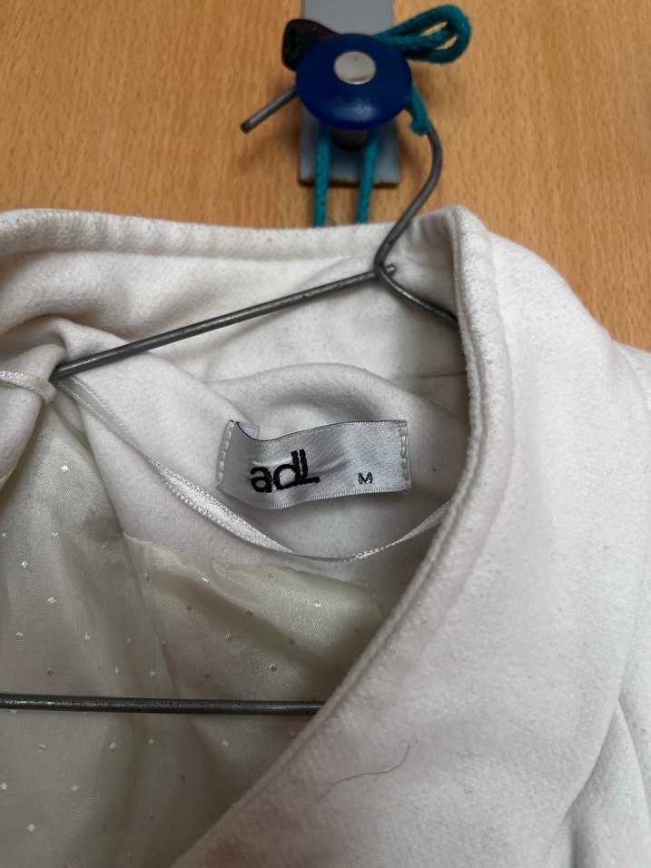 ADL Düğmeli Beyaz Midi Hamile Kaban - Görsel 2