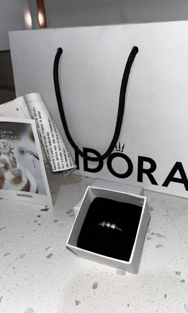 Pandora Yıldız Desenli Minimalist Kadın Yüzük - Görsel 3