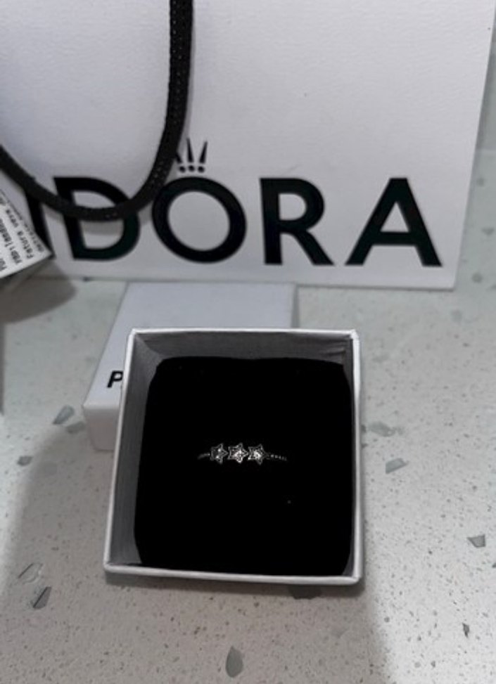 Pandora Yıldız Desenli Minimalist Kadın Yüzük - Görsel 4