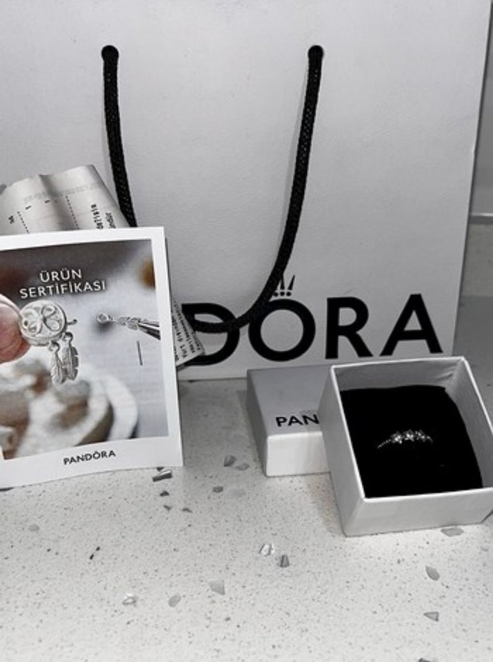 Pandora Yıldız Desenli Minimalist Kadın Yüzük - Görsel 2