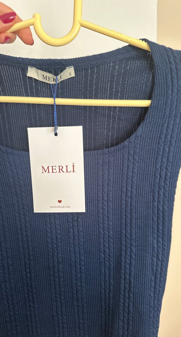 Lacivert Triko Kadın Bluz - Görsel 3