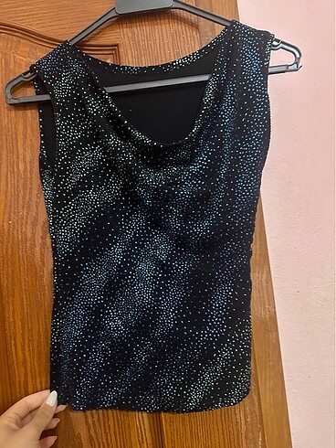 Taşlı Vintage bluz