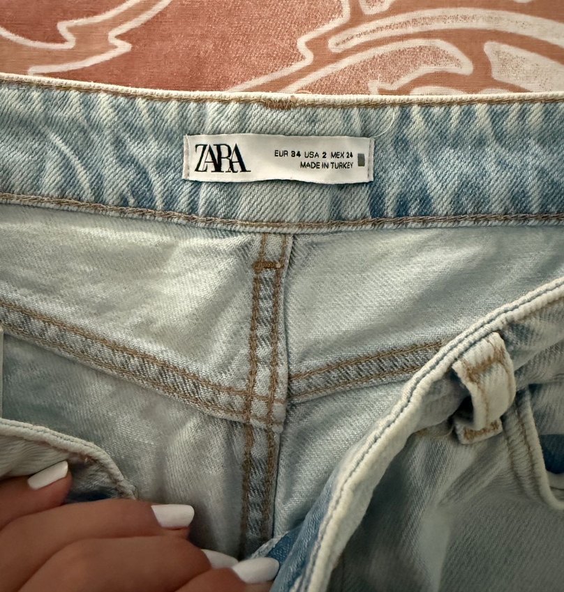 Düğmeli Açık Mavi Kot Şort - Görsel 2