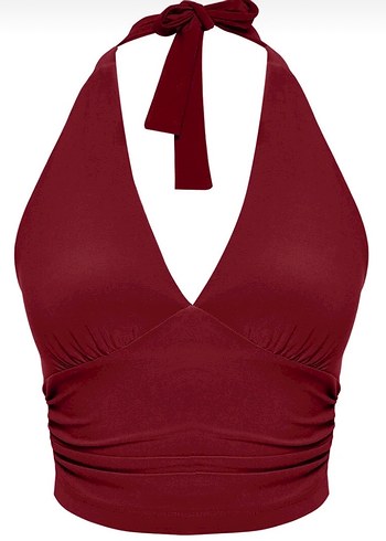 Bordo Drapeli V Yaka Mini Atlet - Görsel 4