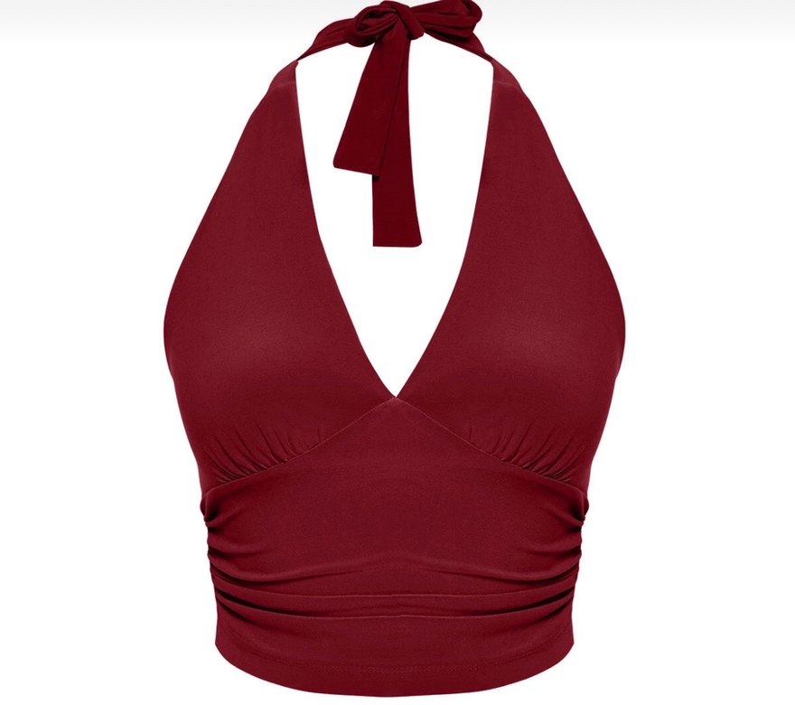 Bordo Drapeli V Yaka Mini Atlet - Görsel 4