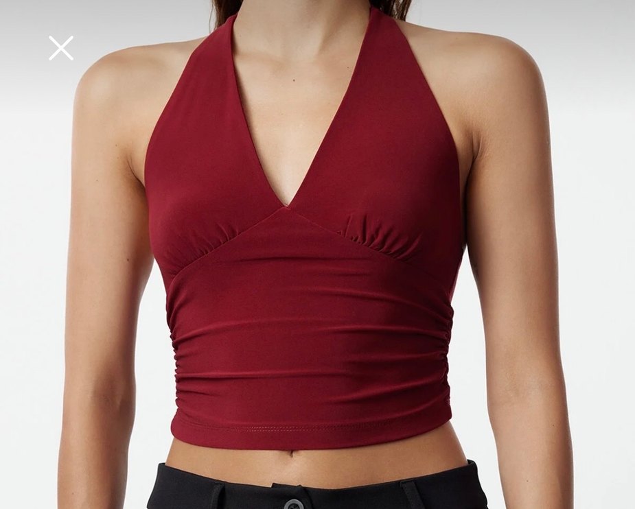 Bordo Drapeli V Yaka Mini Atlet - Görsel 3