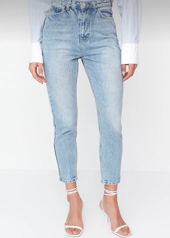 Mavi Regular Fit Kadın Midi Boy Denim Pantolon - Görsel 3