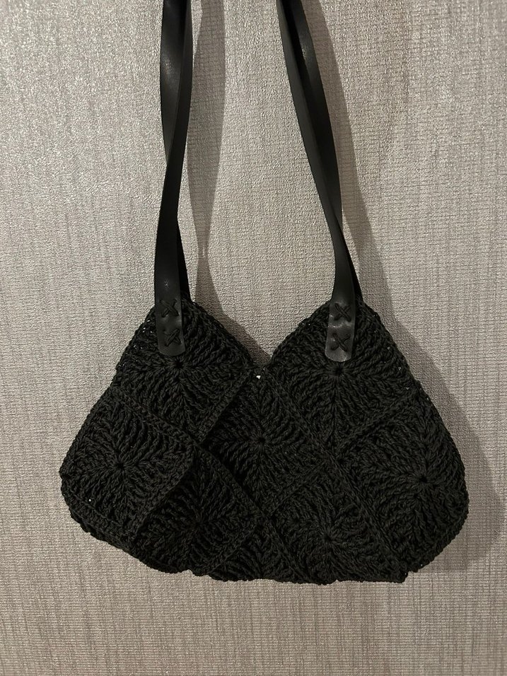 Örgü Kahverengi Kadın Çanta - Görsel 3