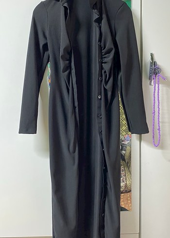 Siyah uzun elbise - Görsel 2