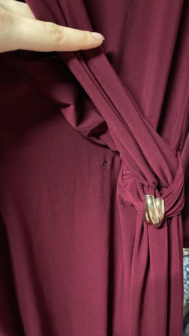 Bordo elbise - Görsel 3