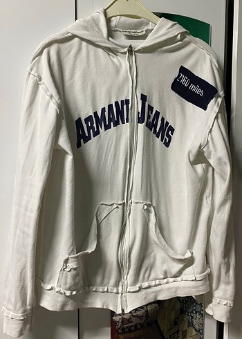 Beyaz Kapüşonlu Fermuarlı Kadın Ceket - Görsel 2