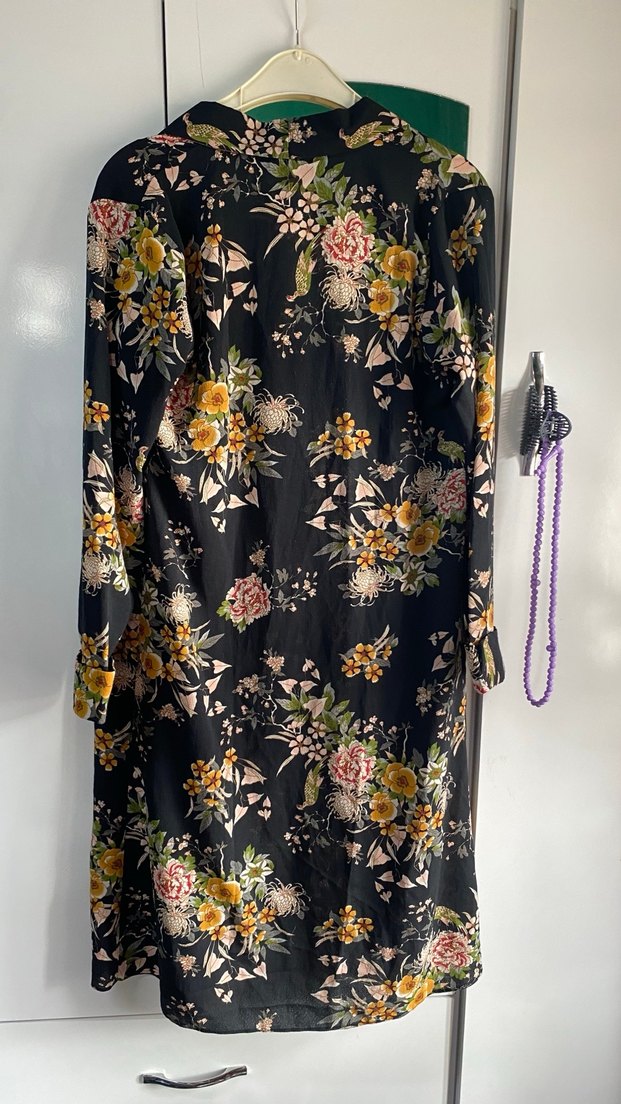 Çiçek Desenli Uzun Bohem Kadın Kimono - Görsel 2