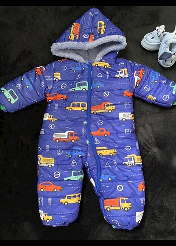 Renkli Desenli Bebek Erkek astronot mont - Görsel 4