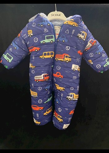 Renkli Desenli Bebek Erkek astronot mont - Görsel 2