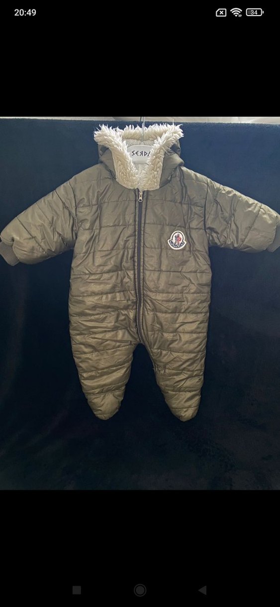 haki Kürklü Bebek astronot mont - Görsel 2