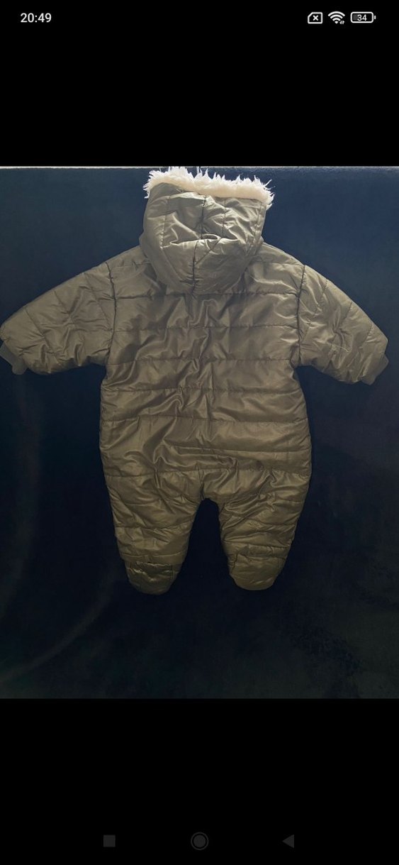 haki Kürklü Bebek astronot mont - Görsel 3